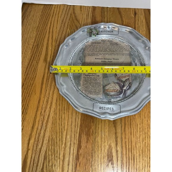 A Flipped Wilton Plate Collectible Pewter Metalware-Decoupaged wi/Transfers - Picture 2 of 12